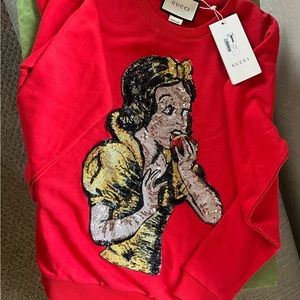 Gucci Snow White embroidered sweatshirt NEW size L
